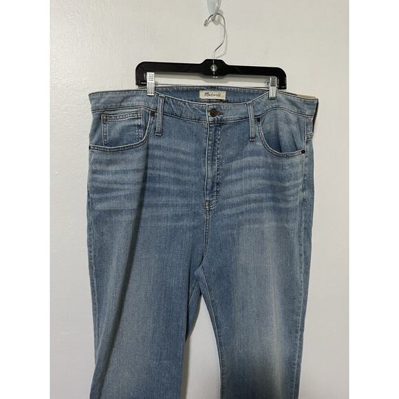 Madewell Womens Classic Straight Leg Jeans Size 35 Blue Medium Wash Stretch NWT - Picture 3 of 8